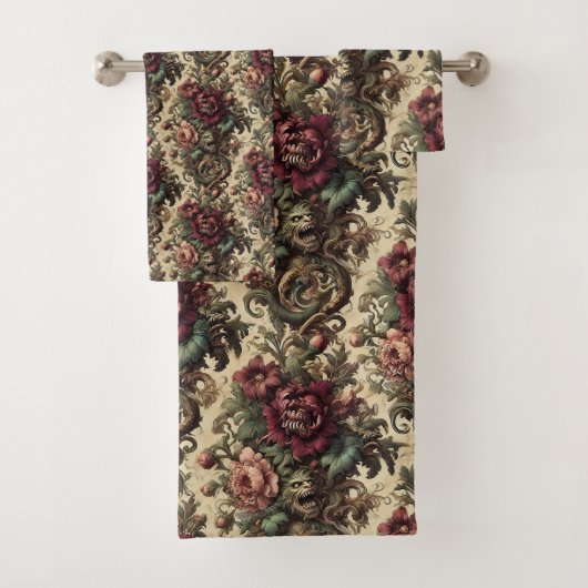 Beastly Bouquet - Gotisch Viktorianisch Badhandtuch Set (Insitu)