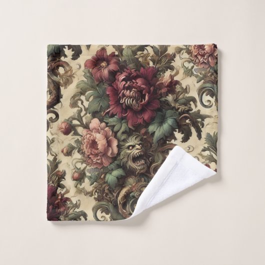 Beastly Bouquet - Gotisch Viktorianisch Badhandtuch Set (Waschlappen)