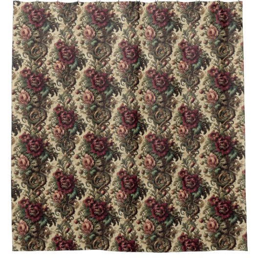 Beastly Bouquet - Gotisch Viktorianisch Duschvorhang (Vorderseite)