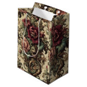 Beastly Bouquet - Gotisch Viktorianisch Mittlere Geschenktüte (Rückseite Schrägansicht)