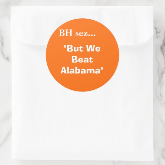 Beat AL - Angepasst Runder Aufkleber (Tasche)