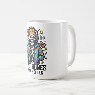 Beat Bones Rhythm & Skulls Cool Music Skelett Kaffeetasse