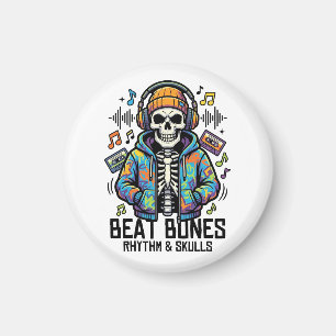 Beat Bones Rhythm & Skulls Cool Music Skelett Magnet