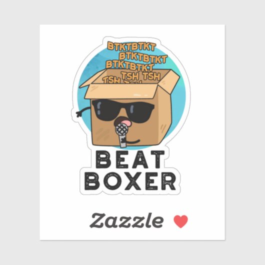 Beat Boxer Funny Beatboxer Box Puff Aufkleber (Blatt)