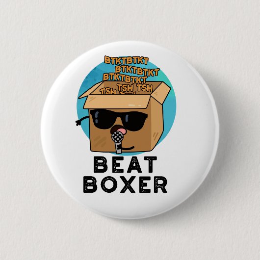 Beat Boxer Funny Beatboxer Box Puff Button (Vorderseite)