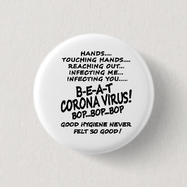Beat Corona Virus Gute Hygiene Button