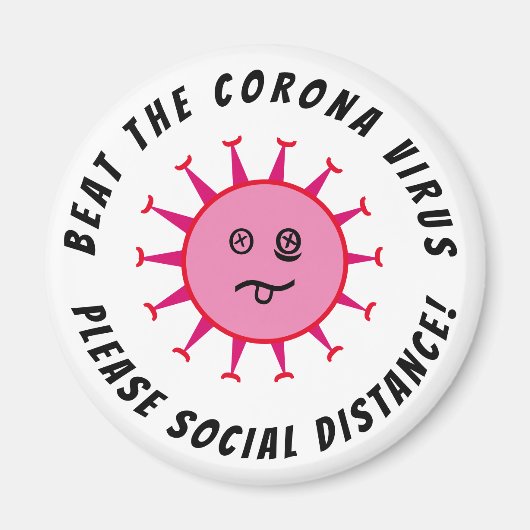 Beat Corona Virus Magnet (Vorne)