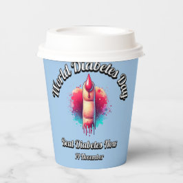 Beat Diabetes jetzt. Weltdiabetestag. Pappbecher