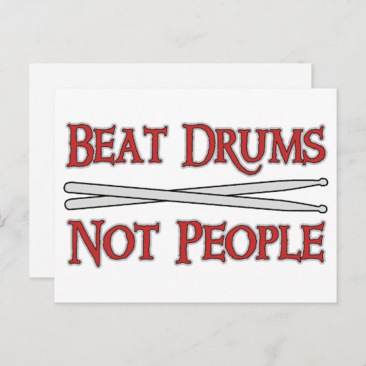 Beat Drums Postkarte (Vorne/Hinten)