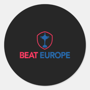 Beat Europe Golf Turnier Stolzer Golfer Runder Aufkleber