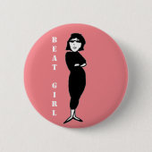 Beat Girl pink Button (Vorderseite)