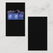 Beat Maker DJ Music Producer Disco Audio Producer Visitenkarte (Vorne/Hinten)