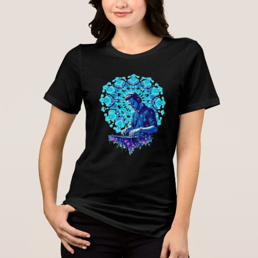 "Beat Master: Hypnotic DJ Vibes" Tri-Blend Shirt (Vorderseite)