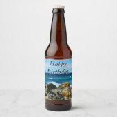 Beat of the Ocean, glücklich zum Geburtstag, Bierflaschenetikett (Vorderseite)