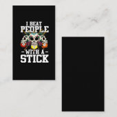 Beat people with stick 8 Ball Sugar Skull Billard Visitenkarte (Vorne/Hinten)