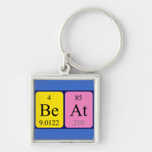 Beat Periodic Table name keyring Schlüsselanhänger