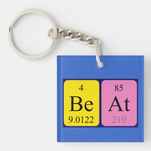 Beat Periodic Table name keyring Schlüsselanhänger (Vorderseite)