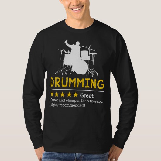 Beat Stress with Drumming Delight: billiger, schne T-Shirt (Vorderseite)