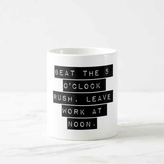 Beat the 5-Uhr-Rush Kaffeetasse (Mittel)