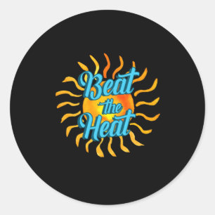 Beat the Heat Sun Summer Vacation Holiday Geschenk Runder Aufkleber