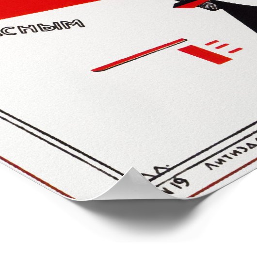 Beat the Whites with Red Wedge Poster (Ecke)