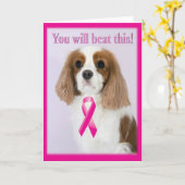 Beat this Brustkrebs Ribbon Spanische Karte (Gelbe Blume)