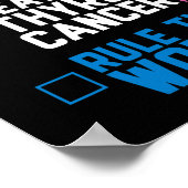 Beat Thyroid Cancer Rule The World Fusion Zitat Poster (Ecke)