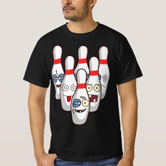 Beat Up Bowling Buttone Niedlich Duckpins T-Shirt (Vorderseite)