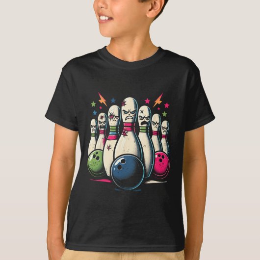 Beat Up Bowling Buttone Shirt Funny Bowling League (Vorderseite)