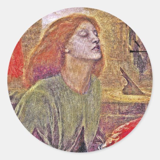 Beata Beatrix Runder Aufkleber (Vorderseite)