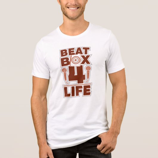 Beatbox 4 Life Music and Rhythmus Novelty Tri-Blend Shirt (Vorderseite)
