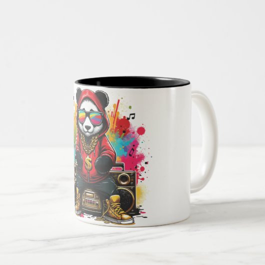 Beatbox Panda: Styling Zweifarbige Tasse (VorderseiteRechts)