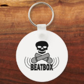 Beatbox Skull & Crossbone Mics Schlüsselanhänger (Vorderseite)