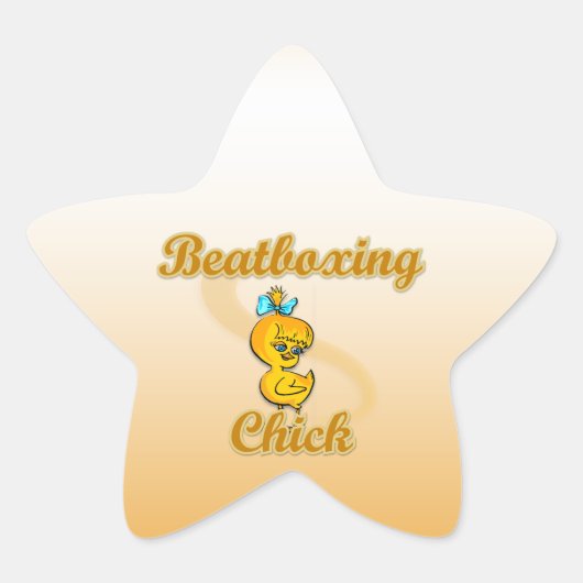 Beatboxing Chick Stern-Aufkleber (Vorderseite)