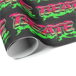 Beate Vorname Name Graffiti red green Geschenkpapier