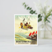 Beatenberg, Niederhorn, Paar auf Skidrahtseilbahn Postkarte (Stehend Vorderseite)
