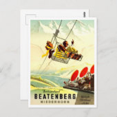 Beatenberg, Niederhorn, Paar auf Skidrahtseilbahn Postkarte (Vorne/Hinten)