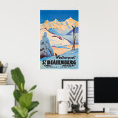 Beatenberg Schweizer Alpen Schweiz Skigebiet Vinta Poster (Heimbüro)