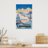 Beatenberg Schweizer Alpen Schweiz Skigebiet Vinta Poster (Küche)