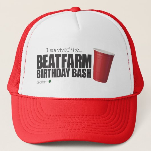 Beatfarm Geburtstags-Hut Truckerkappe (Vorderseite)