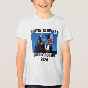 Beatin Clowns & amp; Dodgin Rounds Donald Trump 20 Tri-Blend Shirt