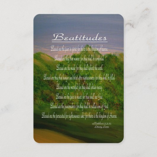 Beatitudes Begleitkarte (Vorderseite)