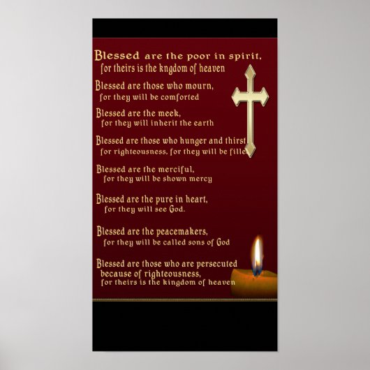 Beatitudes Christliche Geschenke Poster (Vorne)