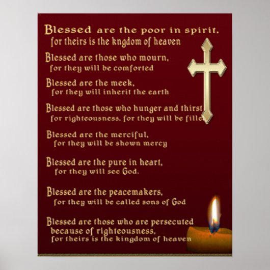Beatitudes Christliche Plakate (Vorne)
