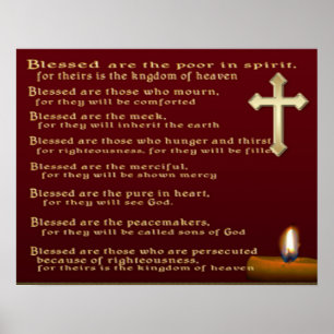 Beatitudes Christliches Poster