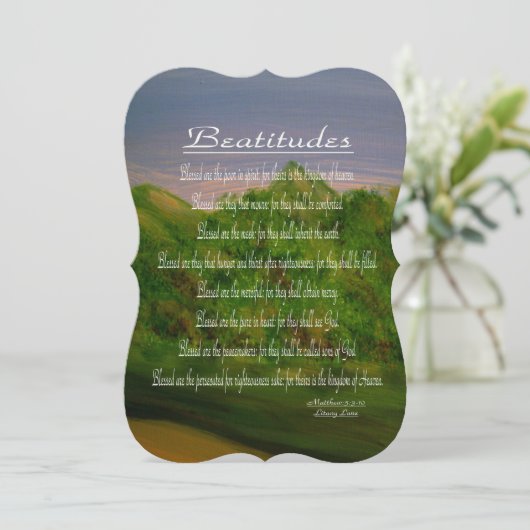 Beatitudes Feiertagskarte (Stehend Vorderseite)