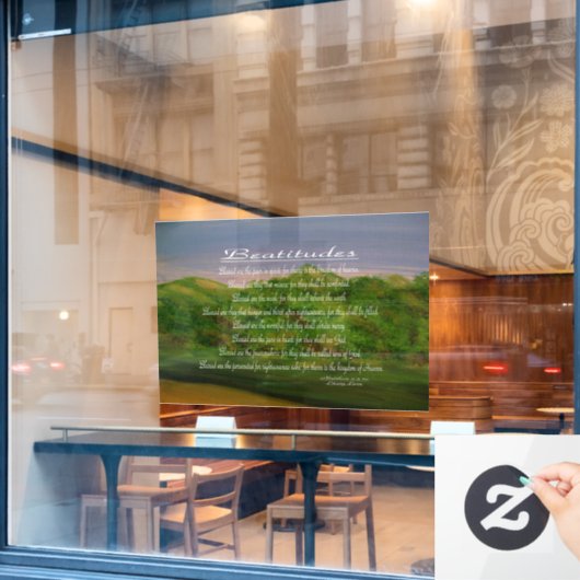 Beatitudes Fensteraufkleber (Café-Fenster)