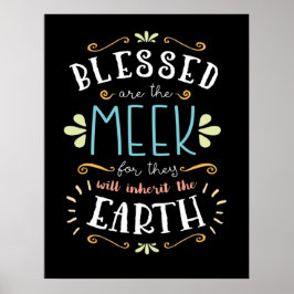 Beatitudes, gesegnet sind die Meek Poster