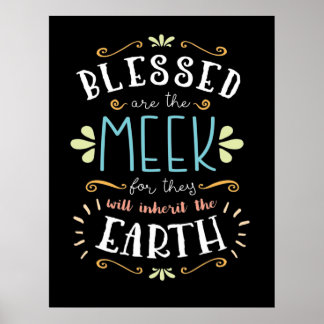 Beatitudes, gesegnet sind die Meek Poster