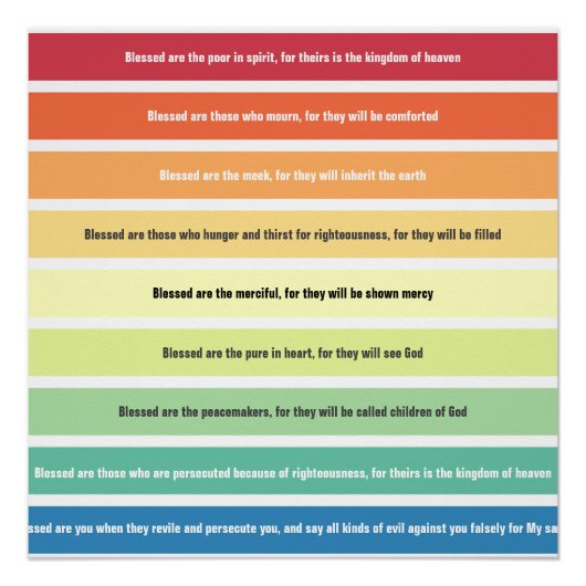Beatitudes Glossy Poster (Vorderseite)
